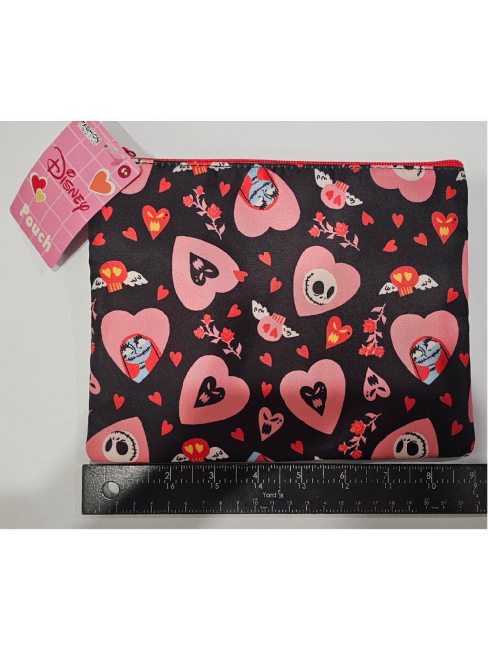 Women's Disney Nightmare Before Christmas Cosmetic Pouch Black Pink